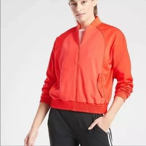 Athleta Zion Microfleece Full Zip Bomber Jacket Size Small